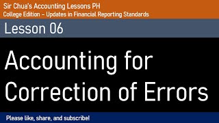 Accounting for Correction of Errors [upl. by Aseena]