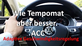 Automatische Distanzregelung ACC im VW Passat  live im Einsatz [upl. by Ritz]