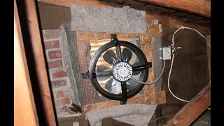 Attic Exhaust Fan Install [upl. by Weinert962]