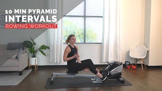 10 Min Rowing Pyramid Intervals Workout [upl. by Ilyk]