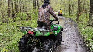 ATV Muddy Trail Riding With Lots Of Water [upl. by Teeter]