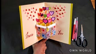 Beautiful Birthday Greeting Card Idea  DIY Birthday POPUP card DIY GREETING cards for birthday [upl. by Cormick816]