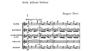 Jacques Ibert Trois Pièces Brèves 1930 [upl. by Ollayos]