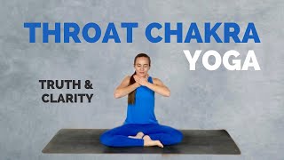 Yoga for the THROAT CHAKRA  15 Min Flow for Communication and Expression of Your Fifth Chakra [upl. by Annelg]