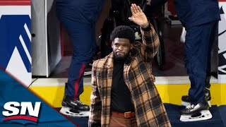 PK Subban Receives Heartwarming Tribute From Canadiens In Return To Montreal [upl. by Annoerb]