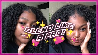 watch me blend my 4b4c hair with curly clipins  howtotutorial melanjhair [upl. by Wendeline]