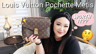 LOUIS VUITTON POCHETTE METIS REVIEW  WHAT FITS INSIDE  PORS AND CONS [upl. by Okkin]