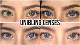 Unibling Colored Contacts Review On DARK EYES ✨ must watch [upl. by Nilerual962]