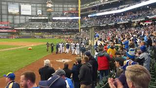 040318 St Louis at Milwaukee game Ryan Braun walk off home run bottom of 9th 6th row home plate [upl. by Mac]