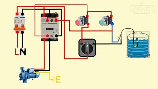 float switch connection auto amp manual single phase water pump [upl. by Odnomor]