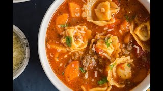 Sausage Tortellini Soup  The Recipe Rebel [upl. by Onfre]