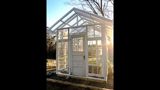 Building A DIY Greenhouse with Old Windows  PART 1 [upl. by Yance935]