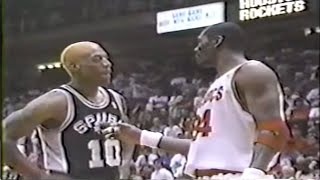 Dennis Rodman Defense on Hakeem Olajuwon  1995 NBA WCF [upl. by Neal]