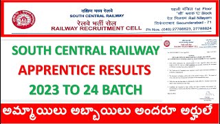 scr apprentice 2023  apprentice results  railway apprentice  scr [upl. by Nylaehs]