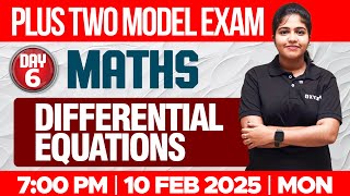 Plus Two Model Exam One Shot Maths  Differential Equations  Xylem Plus Two [upl. by Ynad]