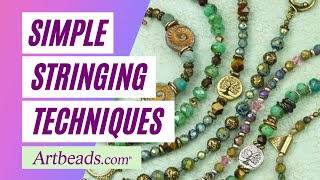 How to Make Beaded Jewelry  Bead Stringing Techniques [upl. by Esaj783]