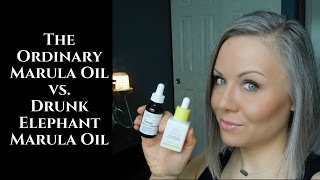 Review The Ordinary Marula Oil vs Drunk Elephant Virgin Marula Luxury Facial Oil [upl. by Oznerol]