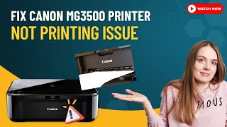 Fix Canon MG3500 Printer not Printing Issue  Printer Tales [upl. by Nikos601]