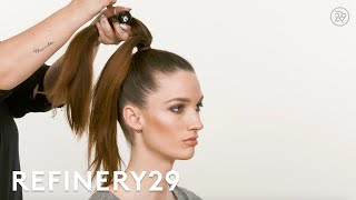 5 Quick amp Easy Updos Tutorial  Short Cuts  Refinery29 [upl. by Wehttan624]