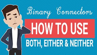 How to Use BOTH EITHER NEITHER  B1 English Grammar [upl. by Ynohtnaluap]