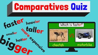 Comparatives Quiz  ESL Classroom Game  Easy English Quiz [upl. by Streeto]