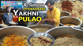 Famous Hyderabadi Yakhni Beef Pulao Recipe  Beef Yakhni Pulao Recipe  Street Food [upl. by Aretak]