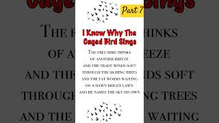 I know why the Caged Bird Sings Written by Maya Angelou part 7  full video in the description Box [upl. by Suivatnom]