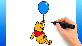 Drawing Pooh  How To Draw Winnie The Pooh Step By Step [upl. by Adnaerb]