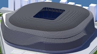 Minecraft  MEGABUILD  New Santiago Bernabéu Real Madrid Proposed Official  DOWNLOAD [upl. by Baiel]