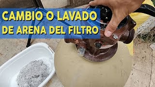 CÓMO CAMBIAR O LAVAR LA ARENA DEL FILTRO  CÓMO REPARAR EL FILTRO [upl. by Remde]