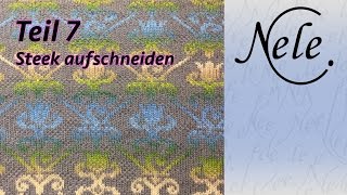 Faire Isle Tuch stricken quotTulpinaquot Steek schneiden Teil 7 DIY Anleitung by NeleC [upl. by Nelyak]