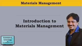 INTRODUCTION TO MATERIALS MGMT [upl. by Pass]