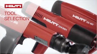 HOW TO select the right Hilti powder or gas actuated tool for your application [upl. by Eetnuahs]