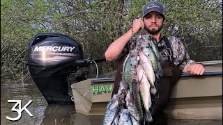 WADING FOR MISSISSIPPI CRAPPIE  KNEE DEEP IN THE CYPRESS TREES [upl. by Anaujd]