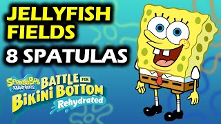 Jellyfish Fields Walkthrough All Golden Spatula Locations  Spongebob Squarepants Rehydrated [upl. by Minne]