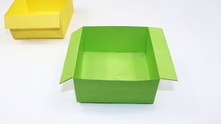 How to Make a Paper Trash Bin  Origami Trash Bin Tutorial [upl. by Yrnehnhoj]