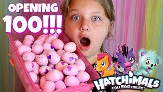 OPENING 100 HATCHIMALS CollEGGtibles SEASON 2 On a Trampoline Challenge [upl. by Lonyer259]