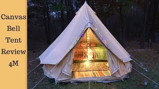 Canvas Bell Tent Full Review 4M [upl. by Etteuqram]