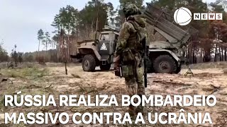 Rússia realiza bombardeio massivo contra a Ucrânia [upl. by Ataynik]