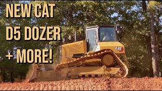 CAT D5 Next Gen dozer pushing fill [upl. by Auburta]