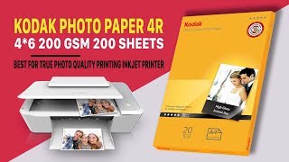 Kodak Photo Paper 4R 200 GSM 200 Sheets Quick Review and Print Sample [upl. by Carissa]