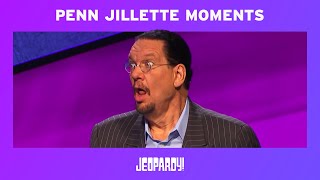 Celebrity Jeopardy Penn Jillette Memorable Moments  JEOPARDY [upl. by Chaudoin]