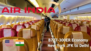 The Air India Experience Boeing 777300ER Economy from New York JFK to Delhi [upl. by Giorgia]