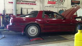 7mGTE MK3 Supra 23 PSI 540 WHP Dyno Pull  Standalone Cams 1200cc injectors  More Mods [upl. by Karlie]