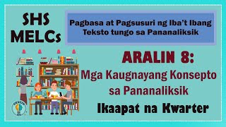 Aralin 8 Mga Kaugnayang Konsepto sa Pananaliksik SHS Grade 11 MELCs Ver2 [upl. by Eleonore690]