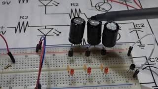 Step by step build Ring Oscillator with 3 2N3904 transistor inverter electronics circuits [upl. by Ydiarf]