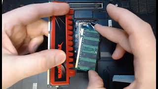 video demonstration on how to install ram SODIMM in a laptop [upl. by Reste812]