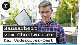 Hausarbeit vom Ghostwriter  der UndercoverTest [upl. by Mutz]