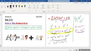 Lec22 Sec25 M2009 F23 Baruch Product Rule and Finding Eq of Tangent line using Product Rule [upl. by Mcarthur]