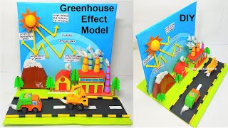 green house effect model 3d making using cardboard and waste material  science project  howtofunda [upl. by Euk911]